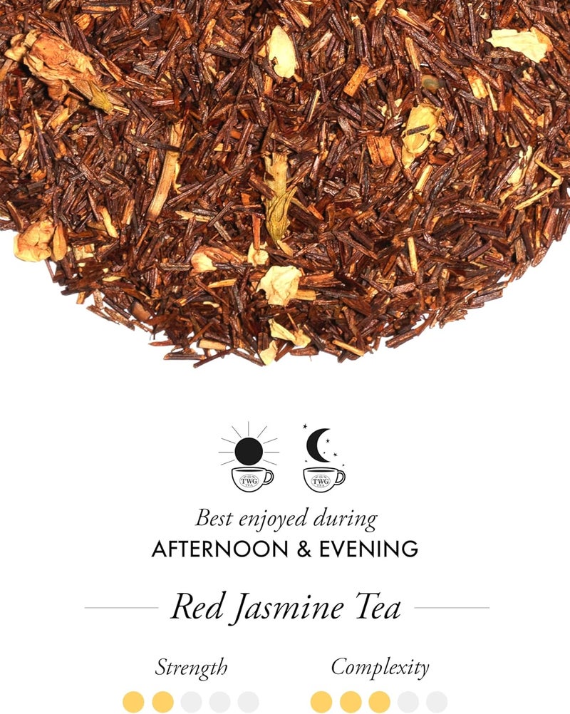 TWG Tea Red Jasmine Tea Gift Set - Rooibos Tea with Jasmine Flower, 15 Hand Sewn Cotton Teabags - Image 2